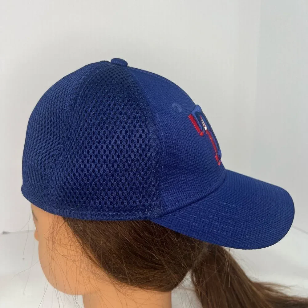 New Era 39THIRTY Texas Rangers Blue Mesh Textile Fitted Child/Youth Unisex Cap